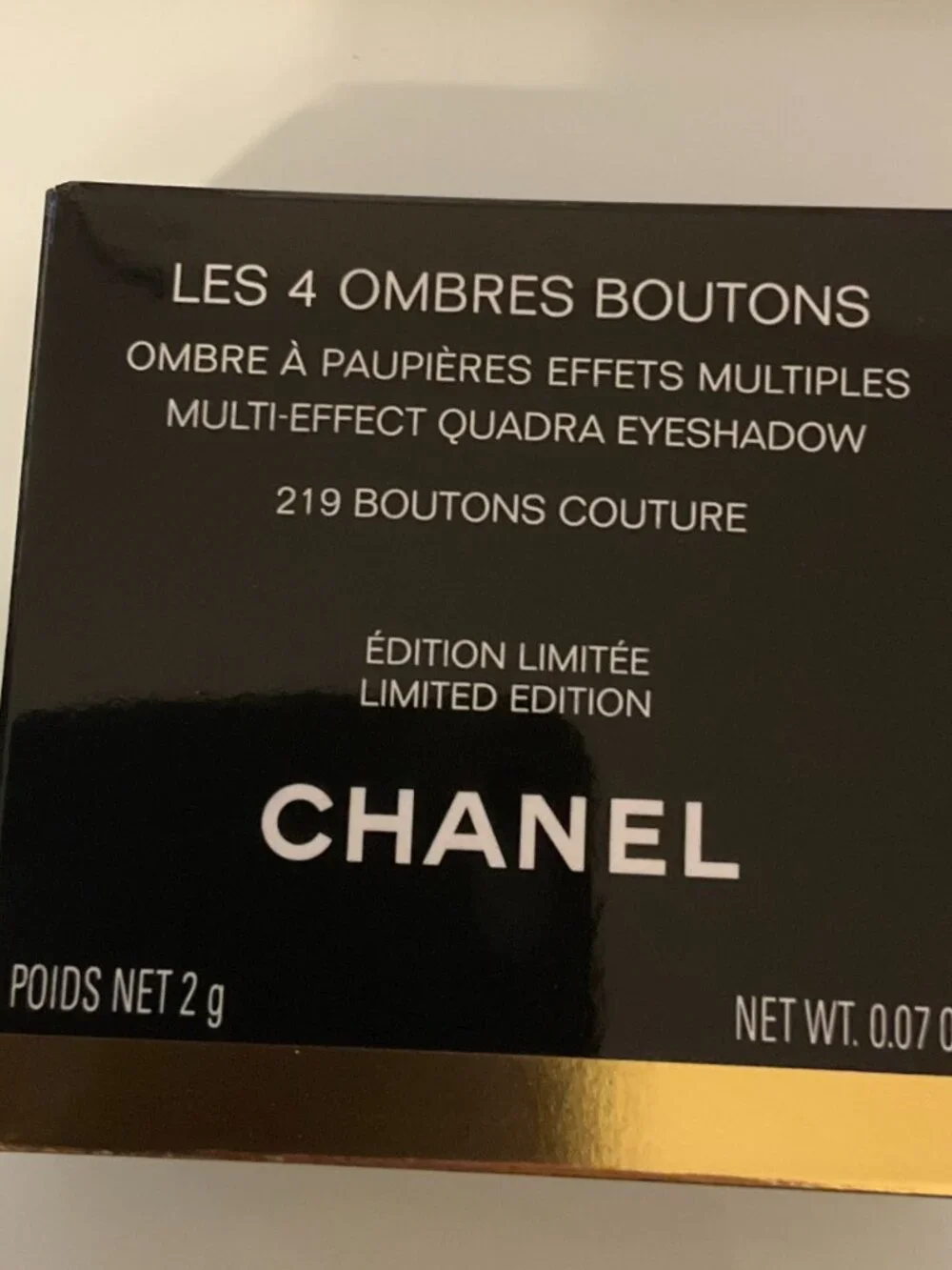 CHANEL LES 4 OMBRES BOUTONS Multi-effect Quadra Eyeshadow, 219 - BOUTONS COUTURE